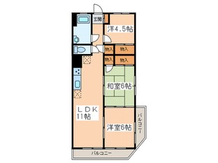 府中マンション(701)の物件間取画像